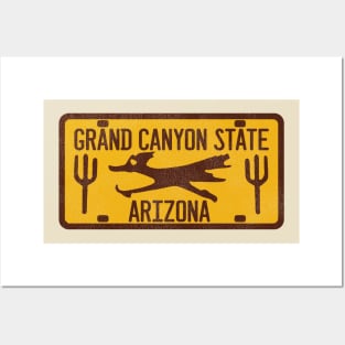 Vintage Arizona Roadrunner License Plate Posters and Art